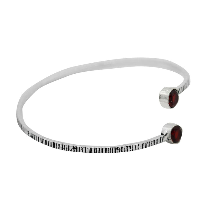 Bhamini Red Silver Oxidized Bracelet - Teejh