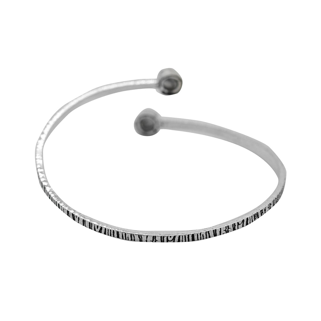 Bhamini White Silver Oxidized Bracelet - Teejh