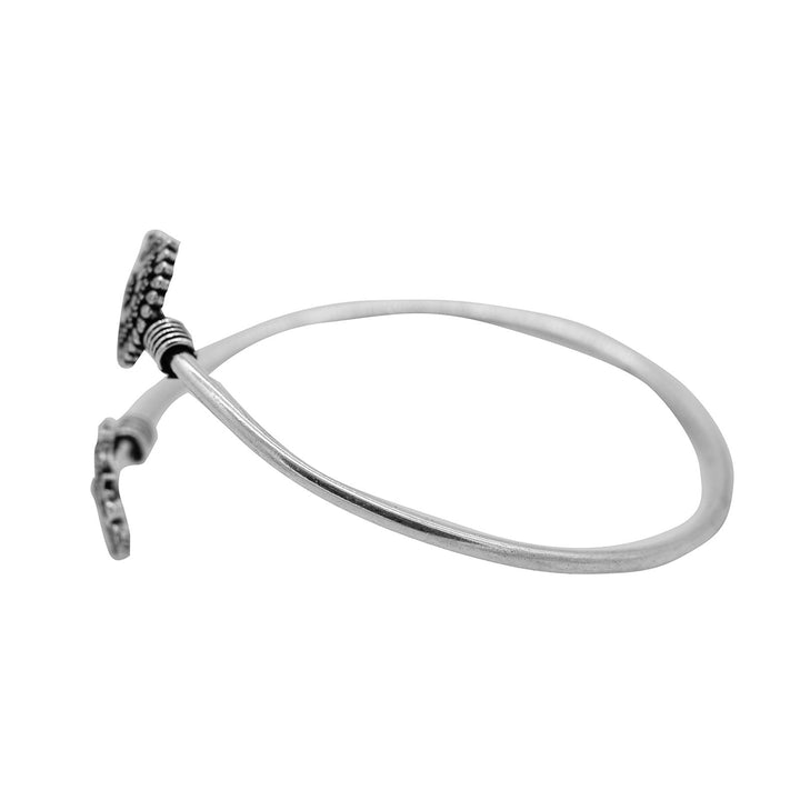 Mrag Silver Oxidized  Bracelet Cuff - Teejh