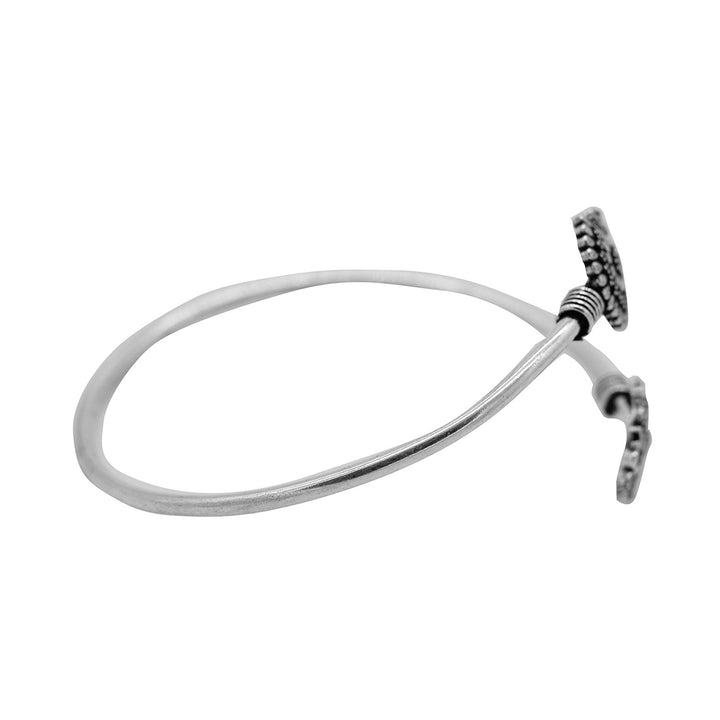 Mrag Silver Oxidized  Bracelet Cuff - Teejh