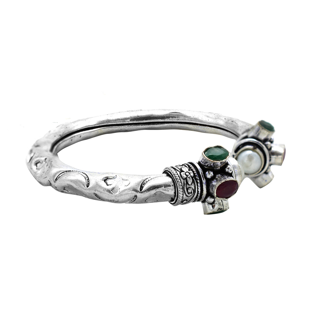 Trisha Multi colored stone Bracelet Cuff - Teejh