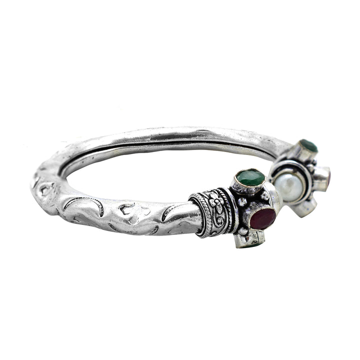 Trisha Multi colored stone Bracelet Cuff - Teejh