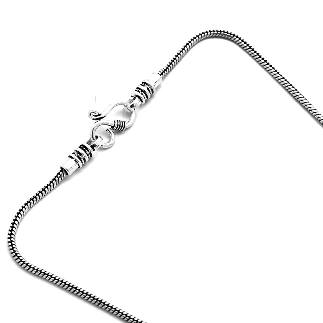 Ishya Silver Oxidized Long Necklace - Teejh
