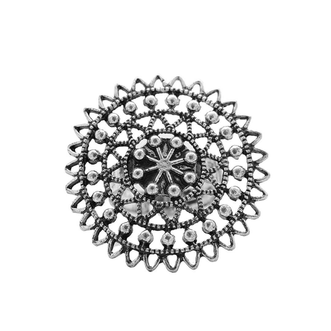 Ava Silver Oxidized Filigree Ring - Teejh