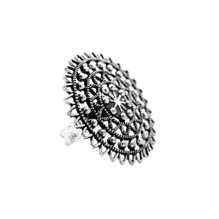 Ava Silver Oxidized Filigree Ring - Teejh