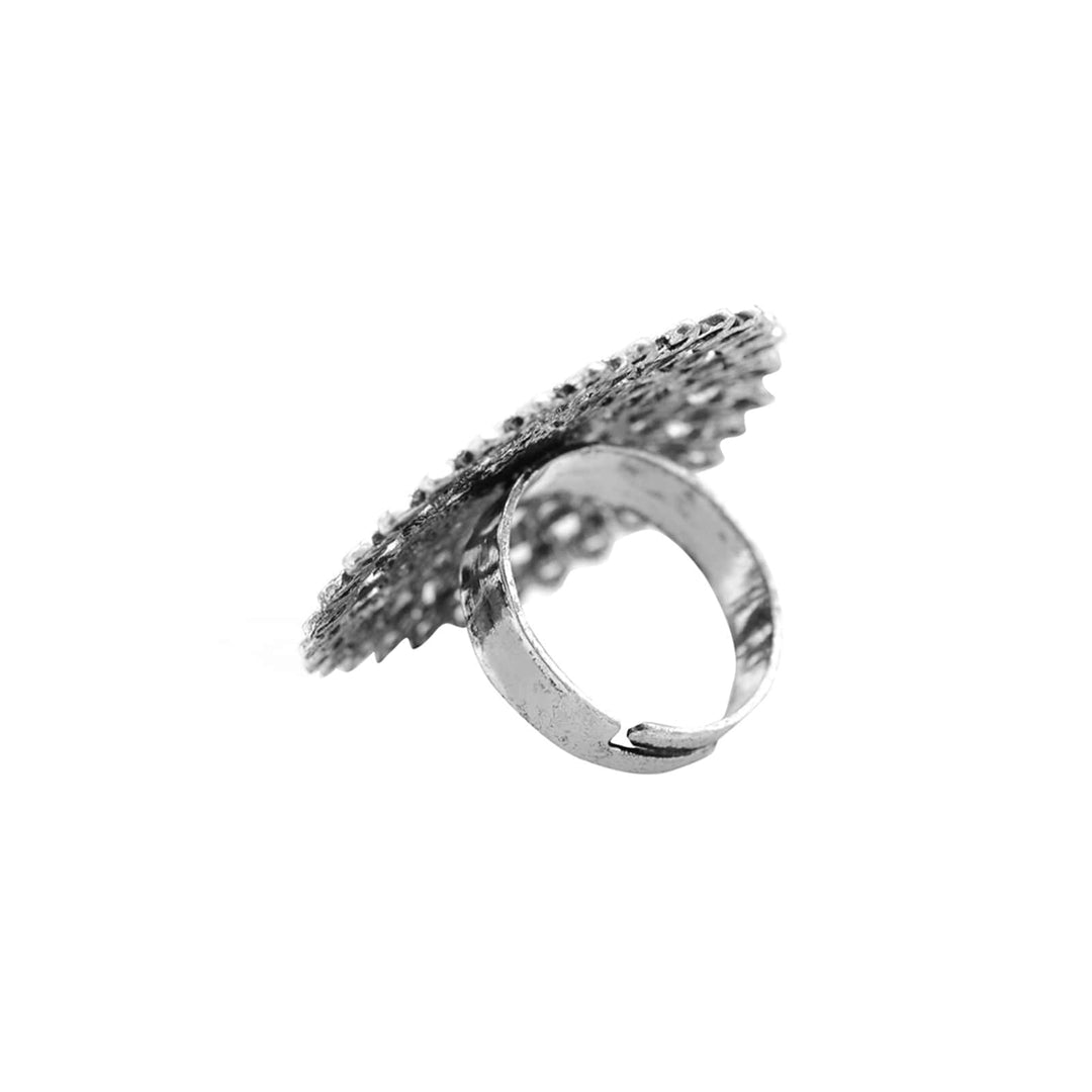 Ava Silver Oxidized Filigree Ring - Teejh