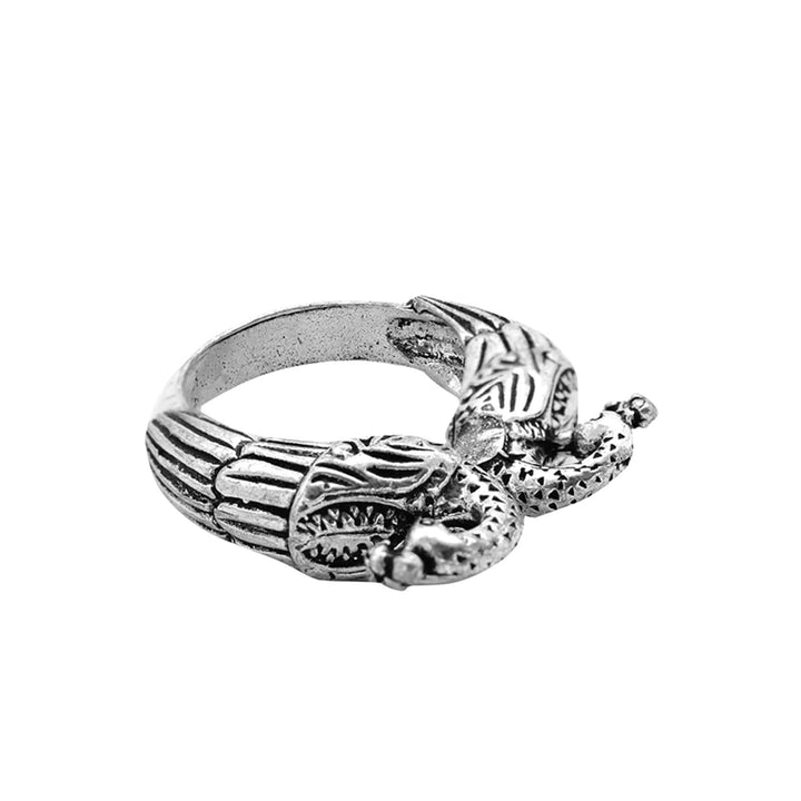 Viti Peacock Silver Oxidized Ring - Teejh