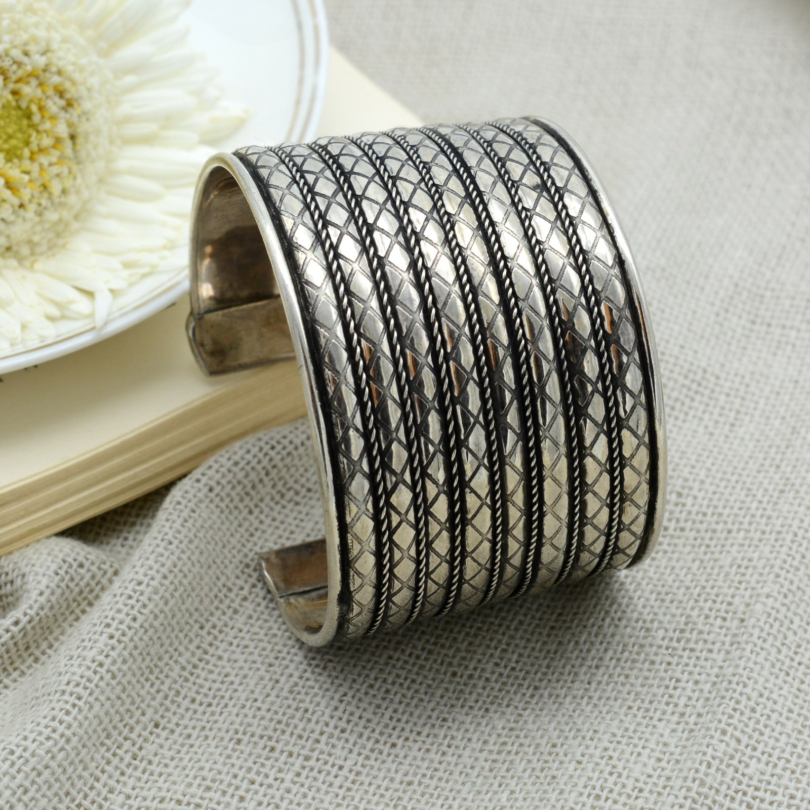 Zinc Silver Oxidized Bracelet, Adjustble at Rs 45/piece in New Delhi | ID:  2850446901030