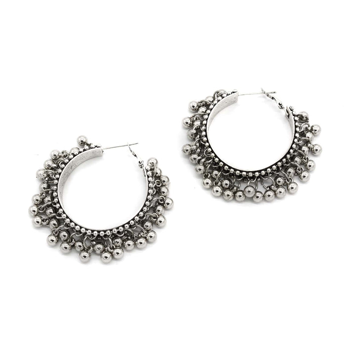Gungroo Silver Hoops Earrings - Teejh