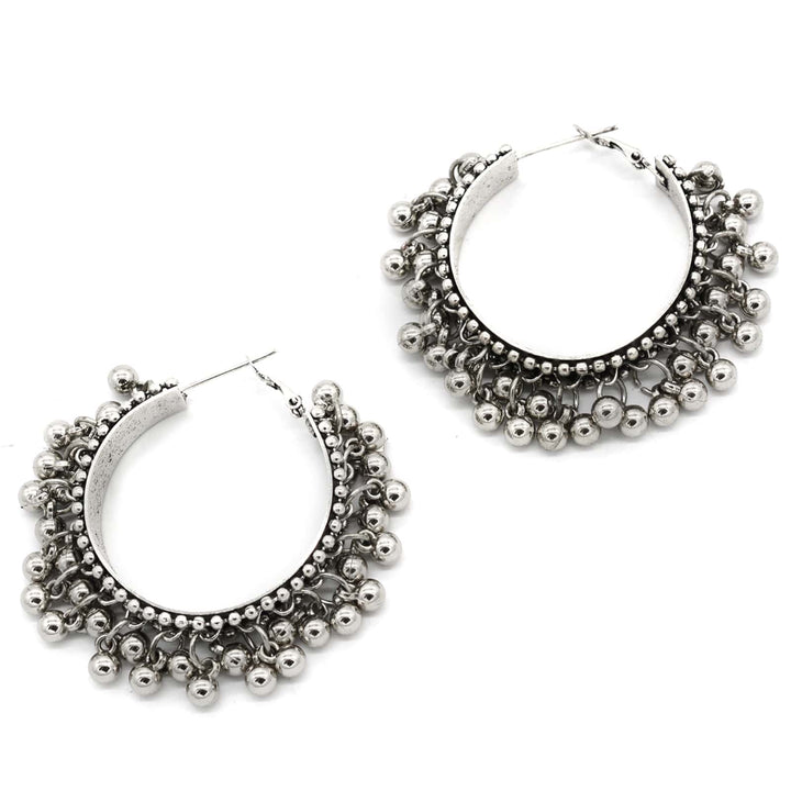 Gungroo Silver Hoops Earrings - Teejh