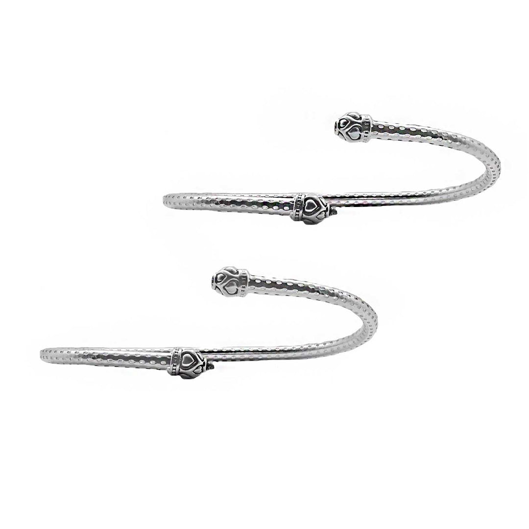Teejh Nisha Silver Oxidized Anklets