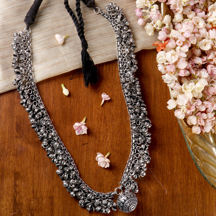 Teejh Reethika Oxidized Ghungroo Long Necklace