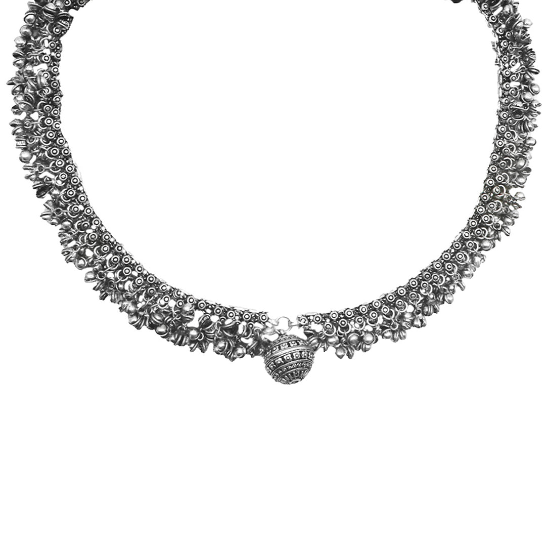 Teejh Reethika Oxidized Ghungroo Long Necklace