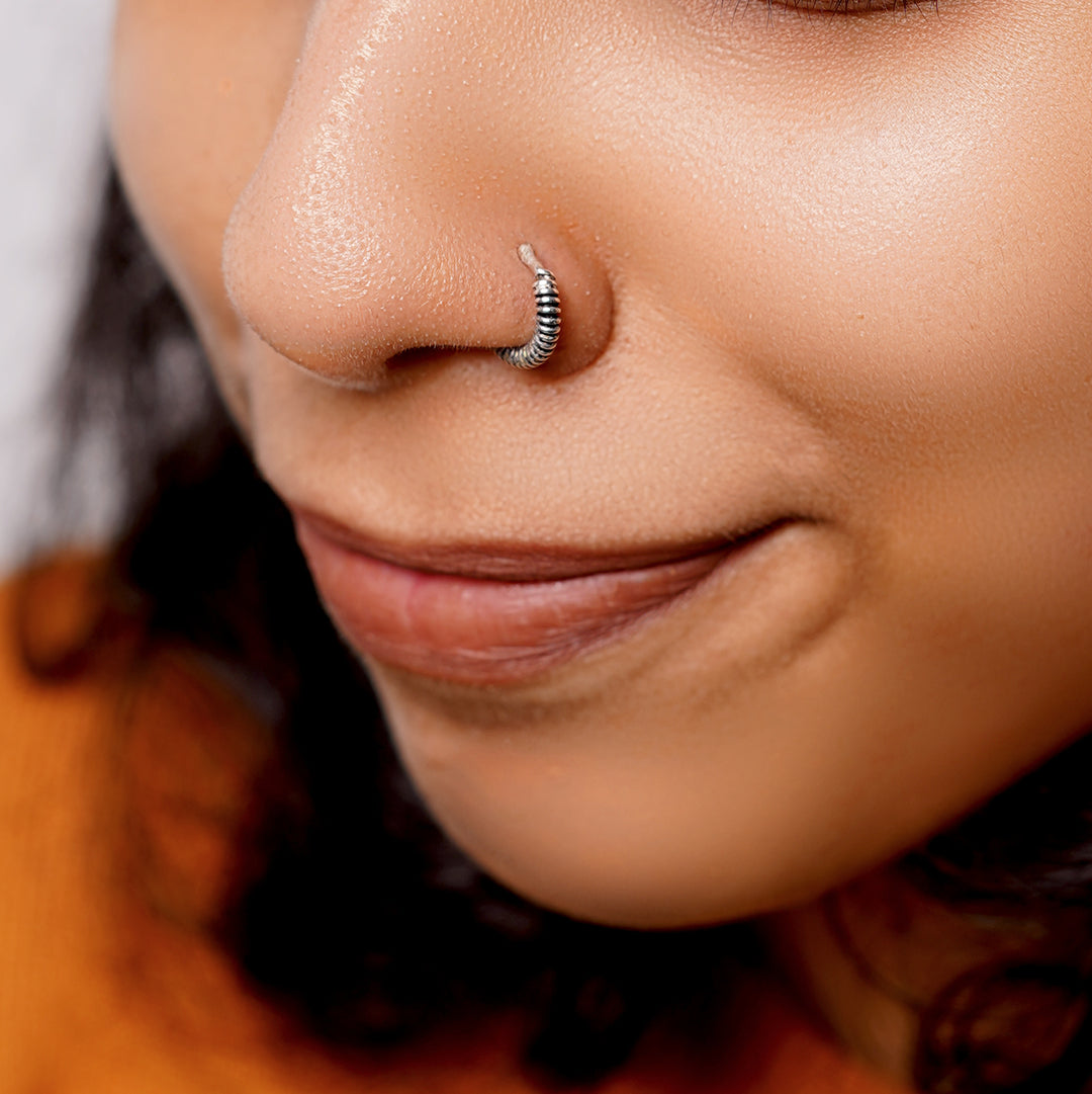 Teejh Mahi Silver Nose pin