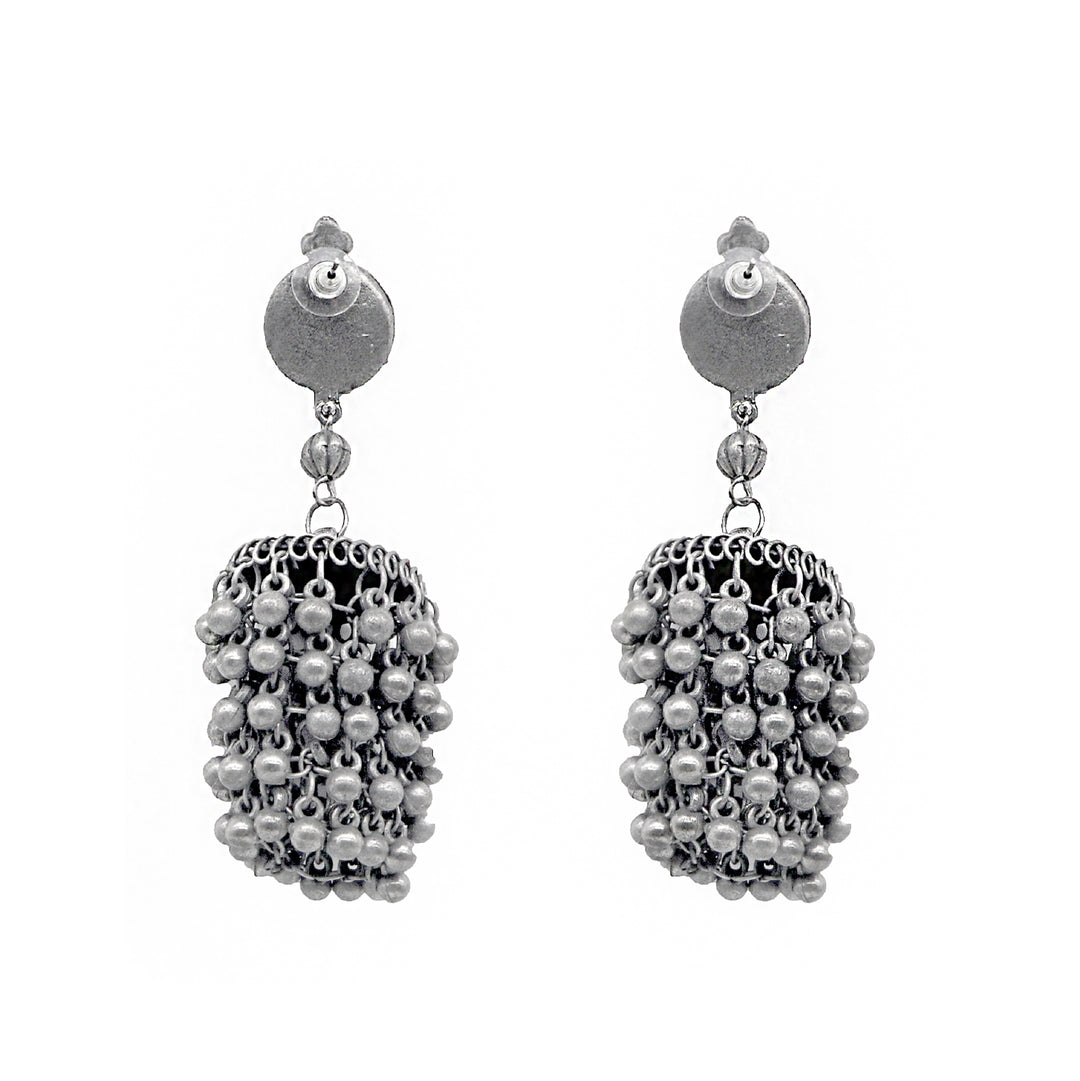 Teejh Saira Silver Oxidised  Earrings