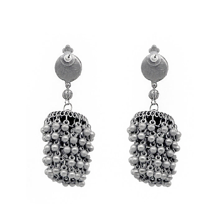 Teejh Saira Silver Oxidised  Earrings