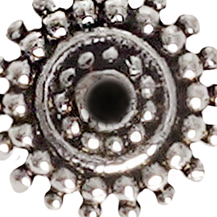 Teejh Lalita Black Stone Floral Nosepin