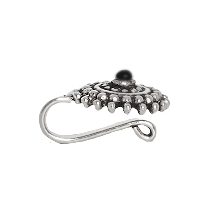 Teejh Lalita Black Stone Floral Nosepin