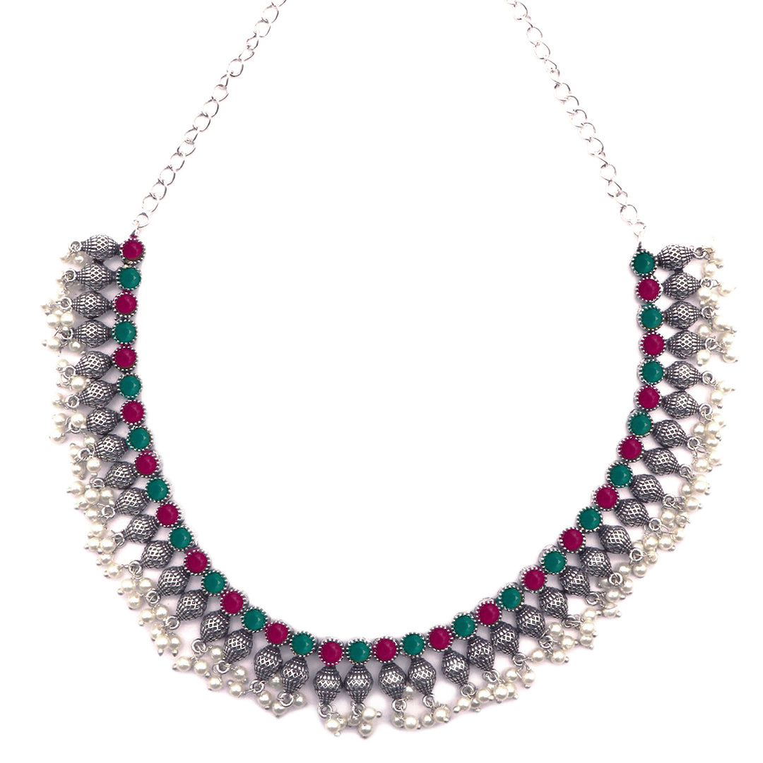 Teejh Oni Multi colored choker Necklace Set
