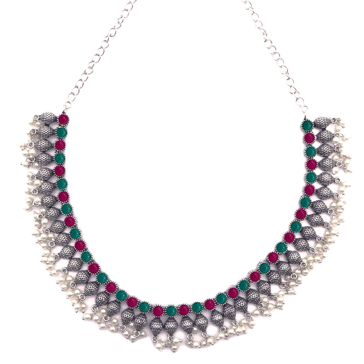 Teejh Oni Multi colored choker Necklace Set