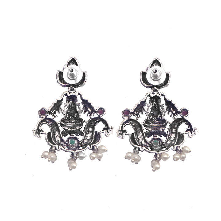 Teejh Ridhi Multi Colored Temple Work Necklace Set