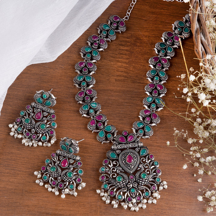 Teejh Nishka Multi Colored Necklace Set