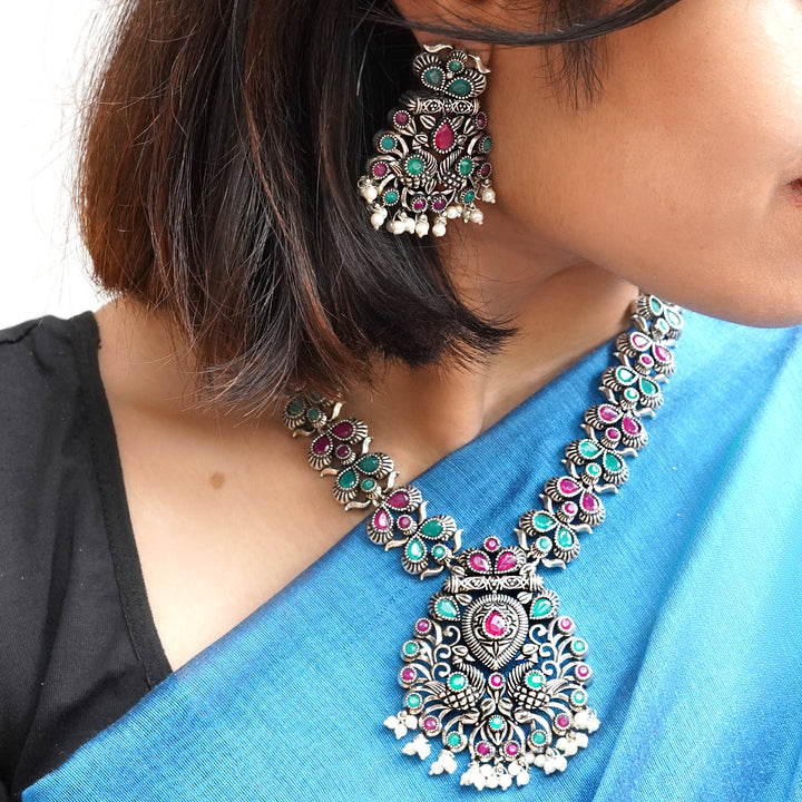 Teejh Nishka Multi Colored Necklace Set
