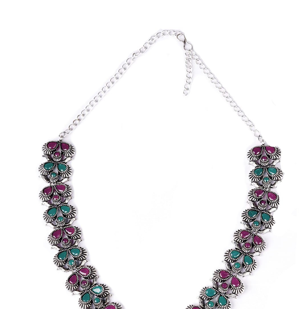 Teejh Nishka Multi Colored Necklace Set
