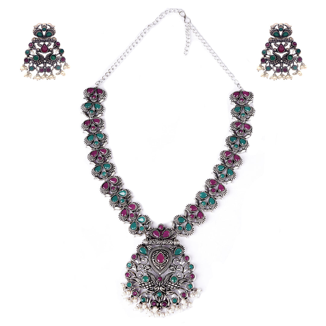 Teejh Nishka Multi Colored Necklace Set