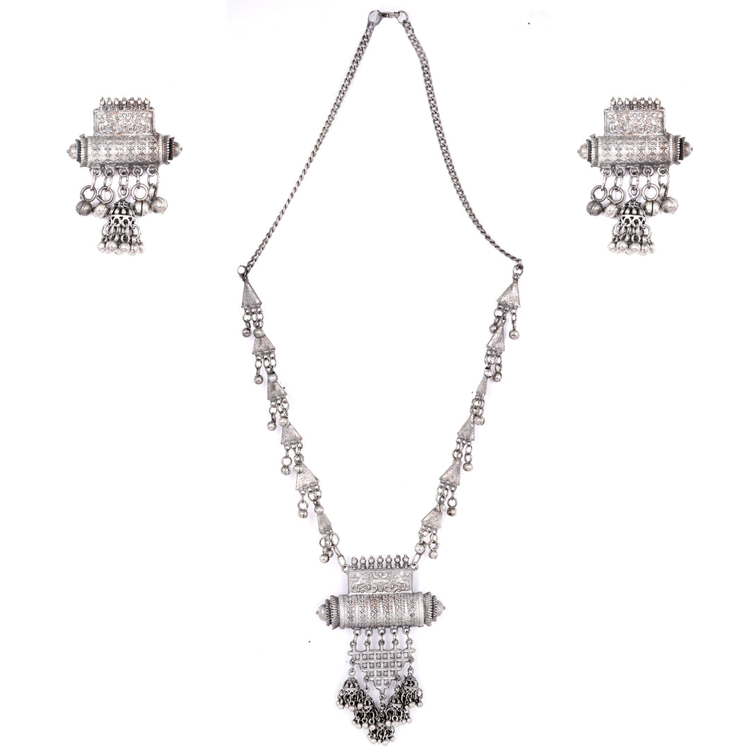 Teejh Diza Silver Oxidised Jewelry Gift Set