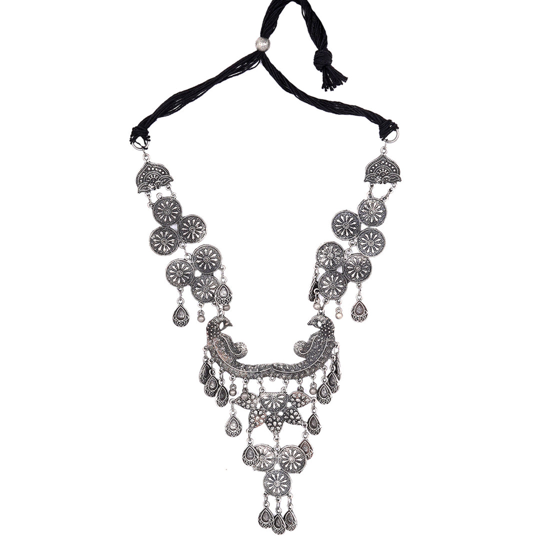 Teejh Dira Antique Silver Polish Necklace Set