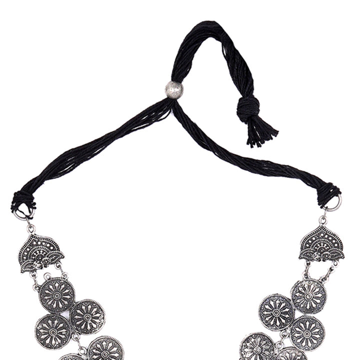 Teejh Dira Antique Silver Polish Necklace Set