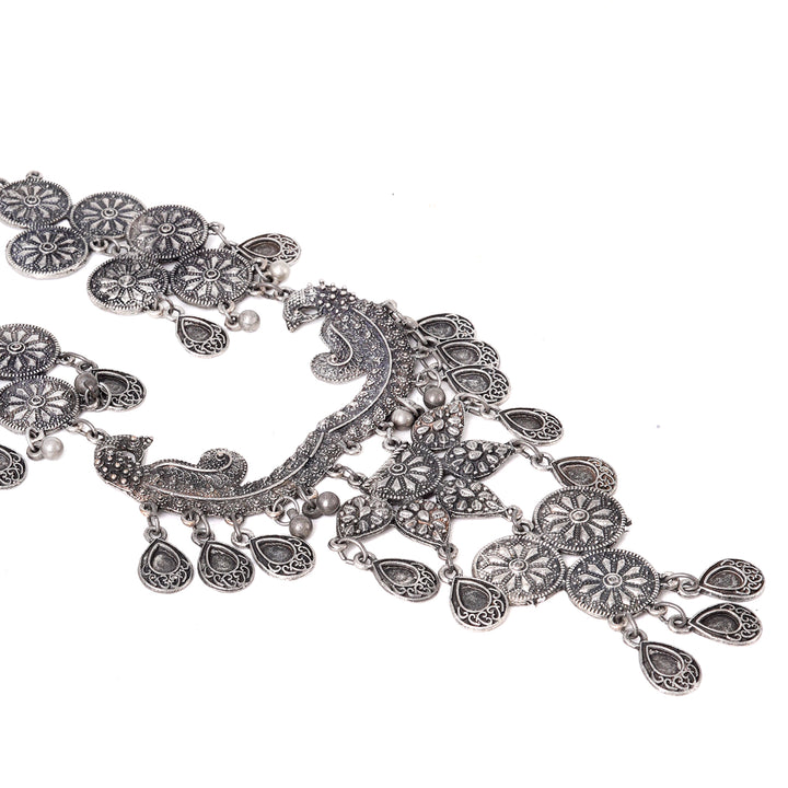 Teejh Dira Antique Silver Polish Necklace Set