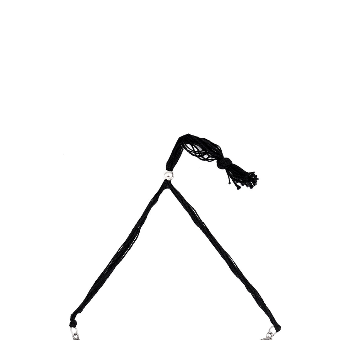 Teejh Mihira Silver Oxidised Choker Necklace Set