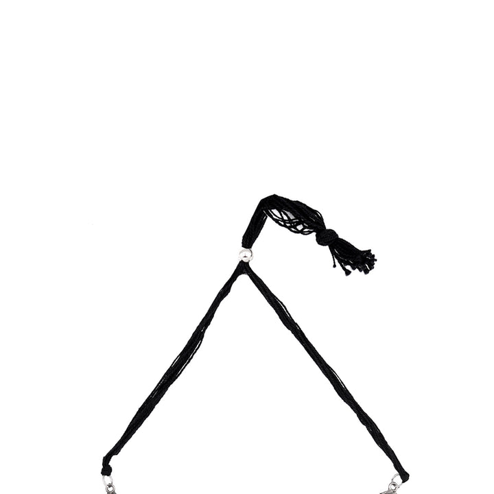 Teejh Mihira Silver Oxidised Choker Necklace Set