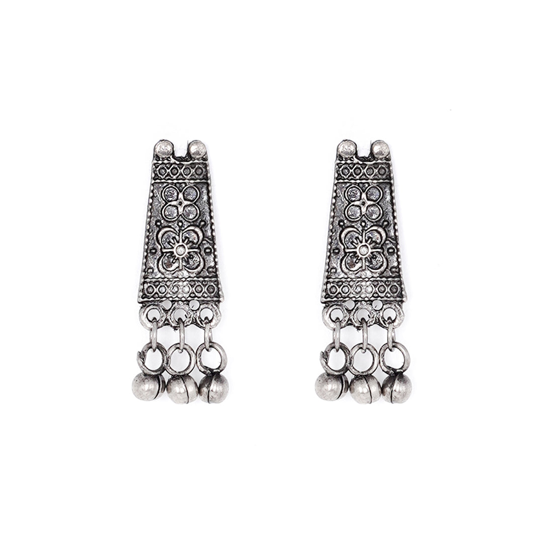 Teejh Mihira Silver Oxidised Choker Necklace Set