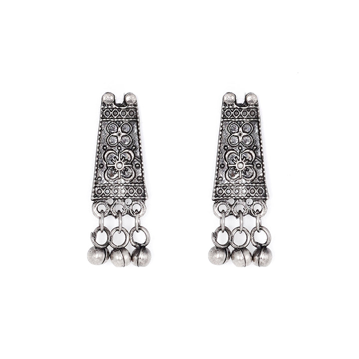 Teejh Mihira Silver Oxidised Choker Necklace Set