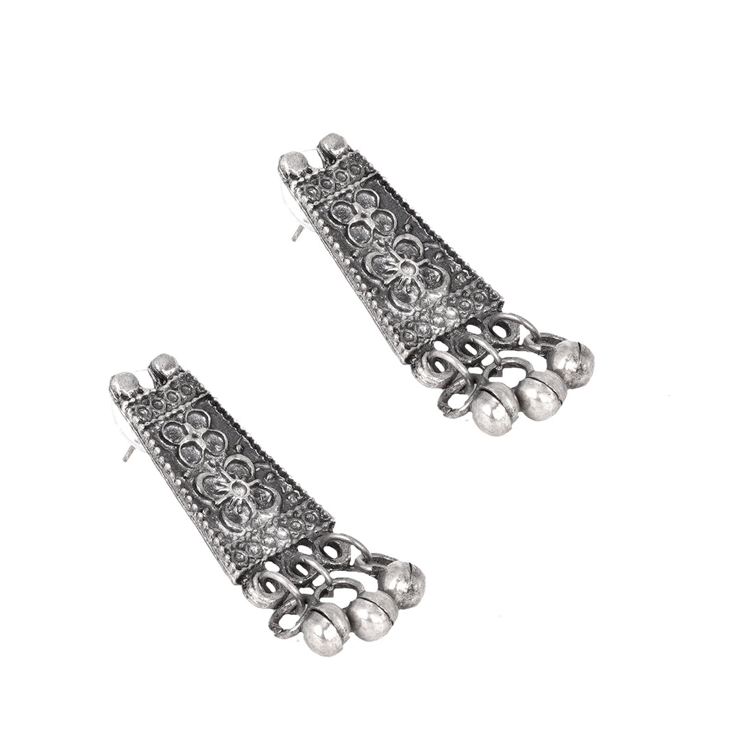 Teejh Mihira Silver Oxidised Choker Necklace Set