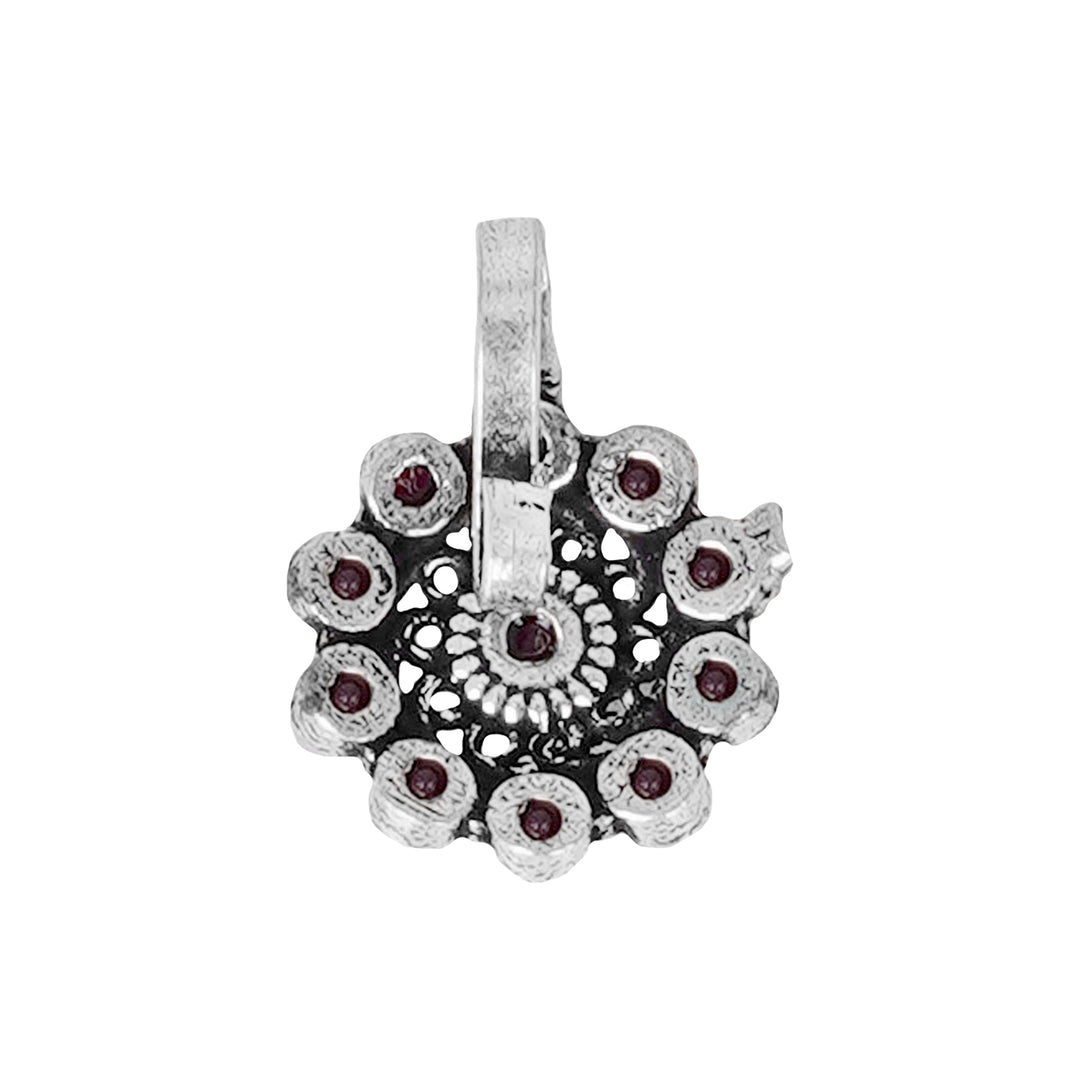 Teejh Soumya Red Stone Nose Pin