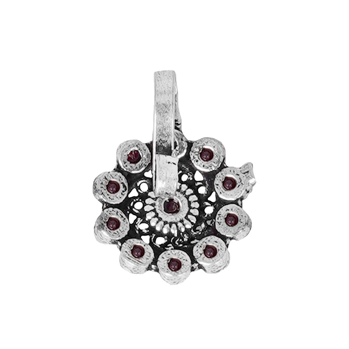 Teejh Soumya Red Stone Nose Pin