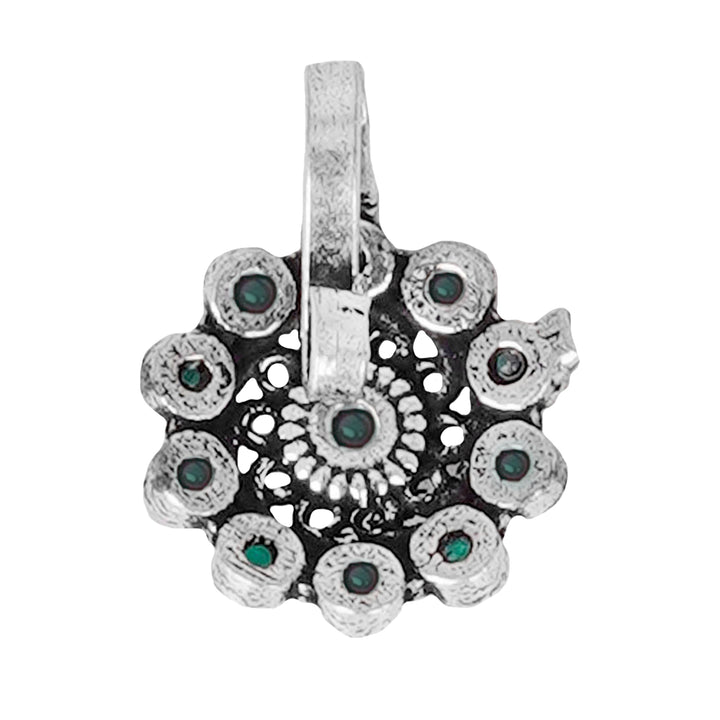 Teejh Soumya Green Stone Nose Pin