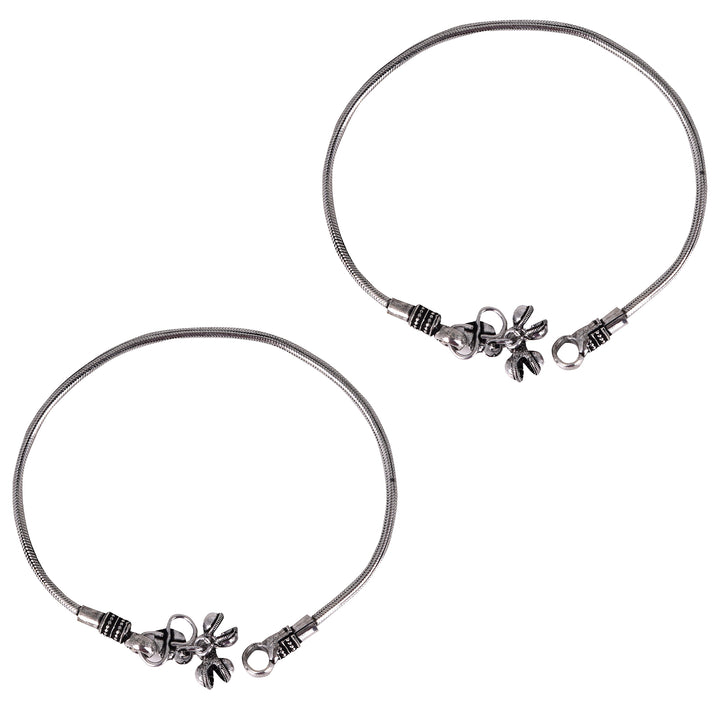 Teejh Ruhaani Silver Anklets