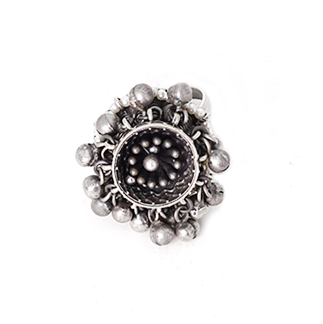 Teejh Riona Ghungroo Antique Silver Ring