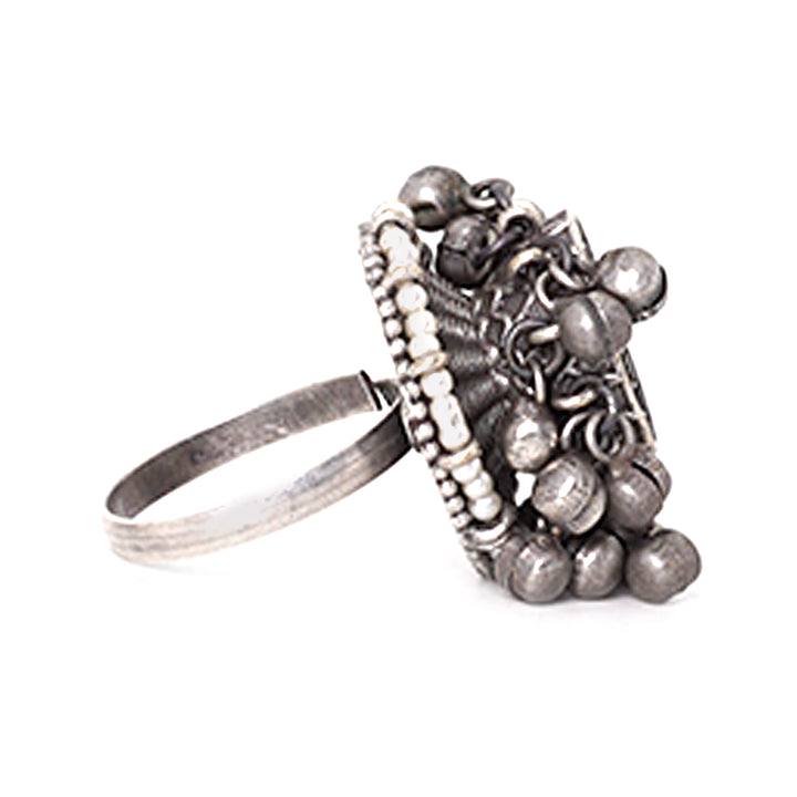 Teejh Riona Ghungroo Antique Silver Ring