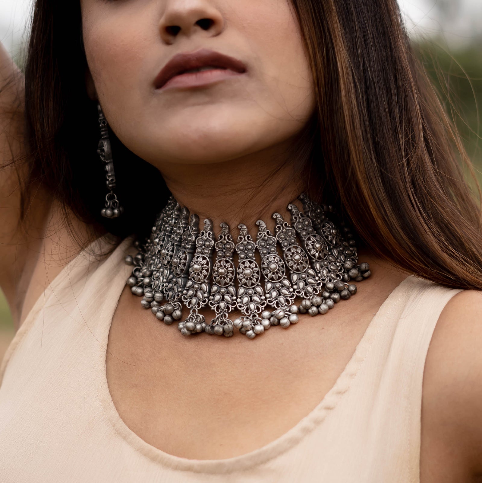 Silver Rhinestone Alligator Choker Necklace | Claire's US