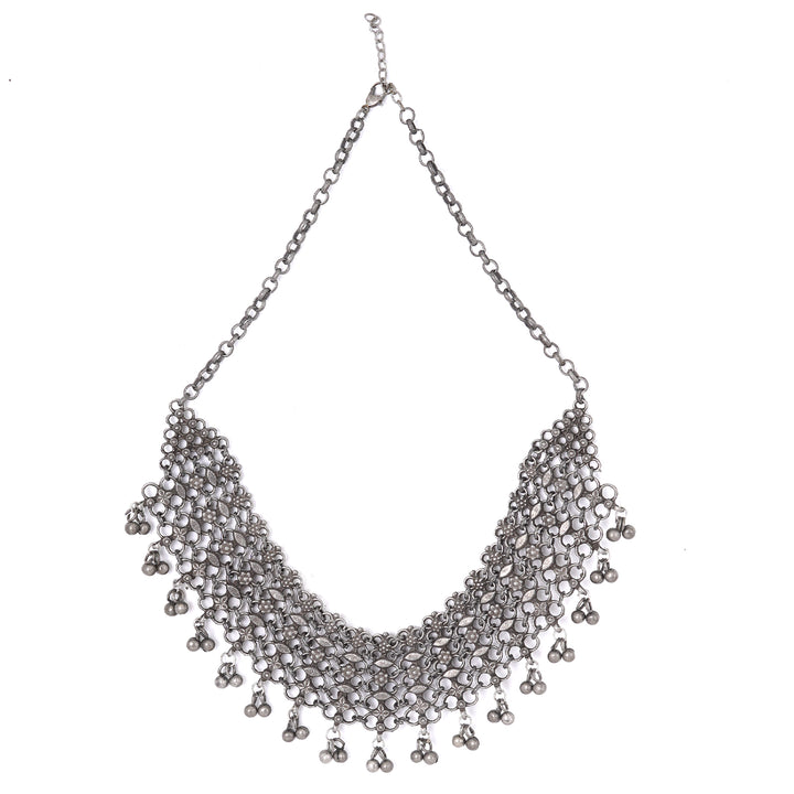 Teejh Alvira Antique Silver Polish Necklace