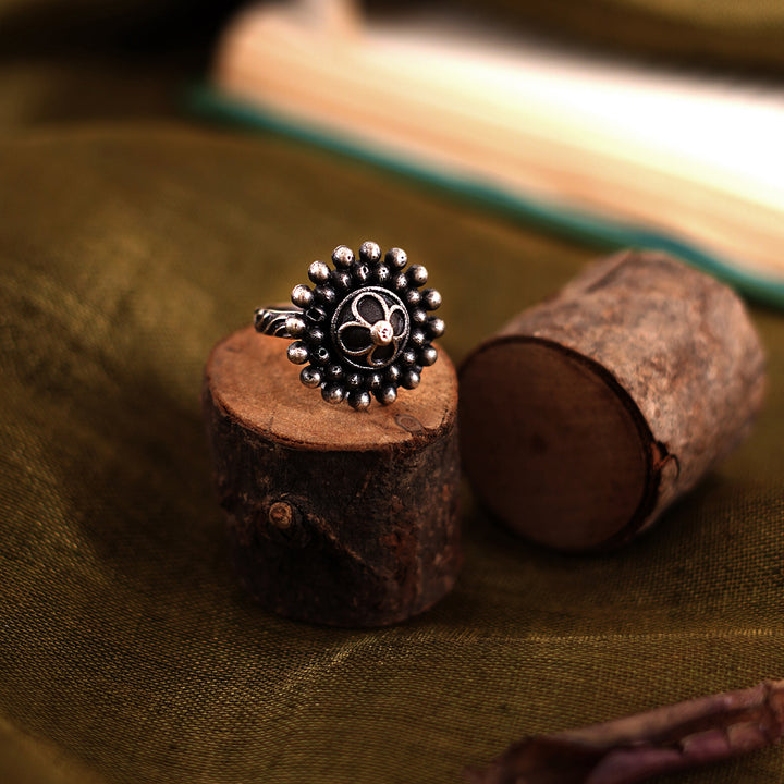 Teejh Nira Antique Silver Polish Ring