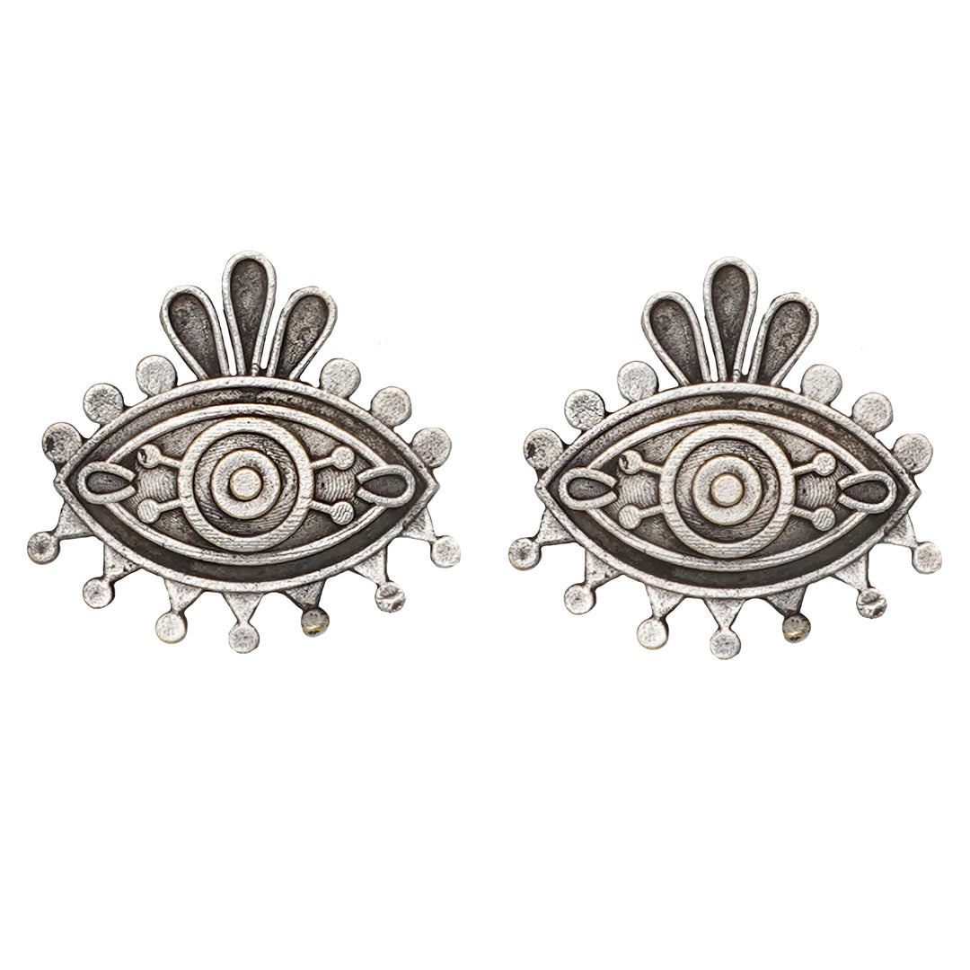 Teejh Naina Silver Oxidised Earring