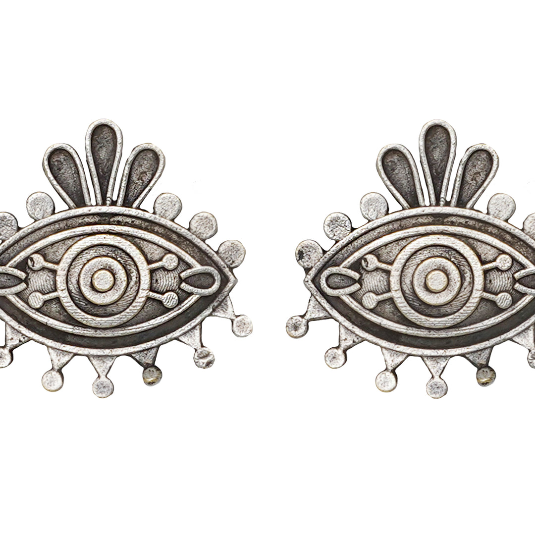 Teejh Naina Silver Oxidised Earring
