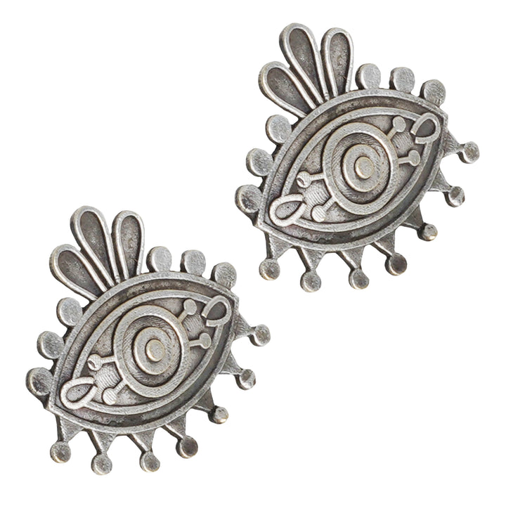 Teejh Naina Silver Oxidised Earring